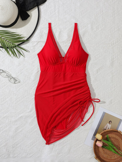 Mesh one-piece bikini swimsuit